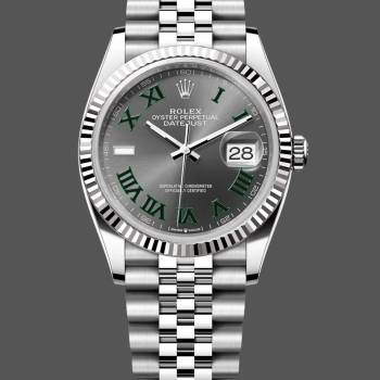 Rolex Datejust 126234 Slate Grey Wimbledon Dial 36MM Unisex Watch (w15326180)