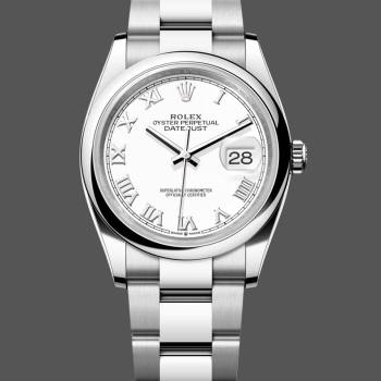 Rolex Datejust m126200 0008 White Roman Dial Stainless Steel 36MM Unisex Watch (w15326184)