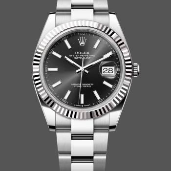 Rolex Datejust m126334 0017 Fluted Bezel Black Dial 41MM Mens Watch (w15326187)