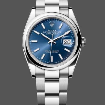Rolex Datejust 126200 Blue Dial Stainless Steel 36MM Unisex Watch (w15326189)