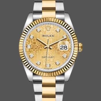 Rolex Datejust 126233 Champagne Jubilee Dial 36MM Unisex Watch (w15326190)