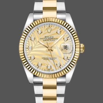 Rolex Datejust 126233 Golden Palm Motif Dial 36MM Unisex Watch (w15326195)