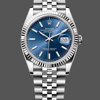 Rolex Datejust 126234 Blue Index Dial Fluted Bezel 36MM Unisex Watch (w15326198)