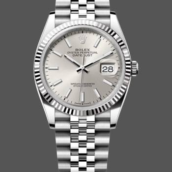 Rolex Datejust 126234 Fluted Bezel Silver Index Dial 36MM Unisex Watch (w15326201)