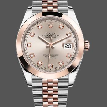 Rolex Datejust 126301 Rose Gold Sundust Diamonds Dial 41MM Mens Watch (w15326203)