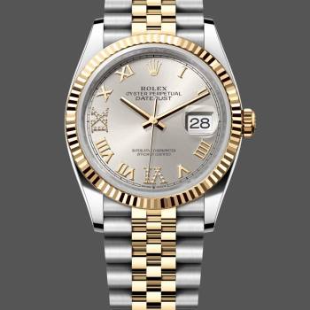 Rolex Datejust 36MM 126233 0031 Silver Roman Numeral Dial Fluted Bezel Unisex Watch (w15326214)
