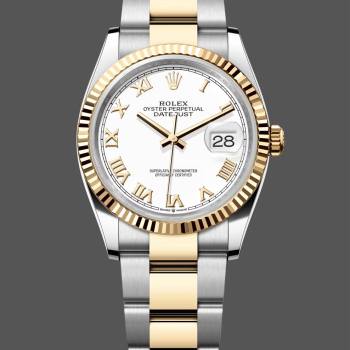 Rolex Datejust 126233 White Roman Dial 36MM Unisex Watch (w15326215)