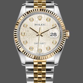 Rolex Datejust 126233 Silver Jubilee Dial Fluted Bezel 36MM Unisex Watch (w15326247)