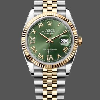 Rolex Datejust m126233 0025 Olive Green Dial 36MM Unisex Watch (w15326253)