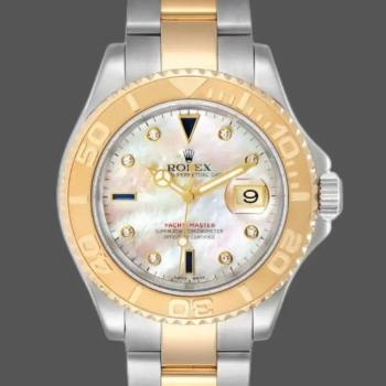 Rolex Yachtmaster 16623 Steel Yellow Gold Mother of Pearl White Dial 40MM Mens Watch (w15326258)