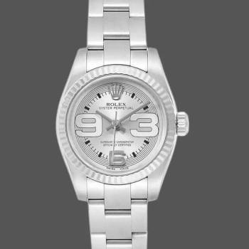 Rolex Oyster Perpetual 176234 Silver Maxi Arabic Dial 26mm Lady Watch (w15326263)