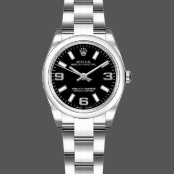 Rolex Oyster Perpetual 176200 Black Dial Stainless Steel 26MM Lady Watch (w15326268)