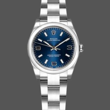 Rolex Oyster Perpetual 176200 Blue Dial Domed Bezel 26mm Lady Watch (w15326280)