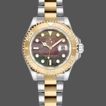 Rolex Yacht-Master 169623 Steel Yellow Gold Black MOP Dial 29MM Lady Watch (w15326285)