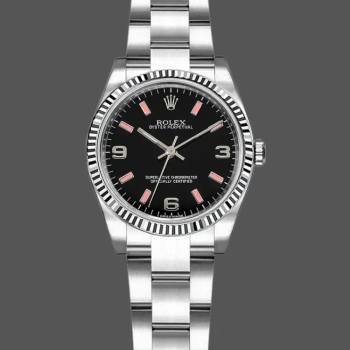 Rolex Oyster Perpetual 176234 Black Dial Fluted Bezel 26MM Lady Watch (w15326297)