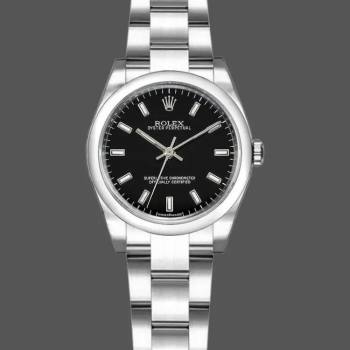 Rolex Oyster Perpetual 176200 Stainless Steel Black Index Dial 26MM Lady Watch (w15326301)