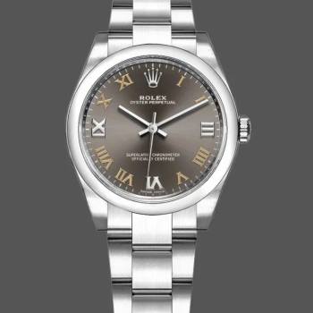 Rolex Oyster Perpetual 177200 Dark Grey Dial Domed Bezel 31mm Lady Watch (w15326310)