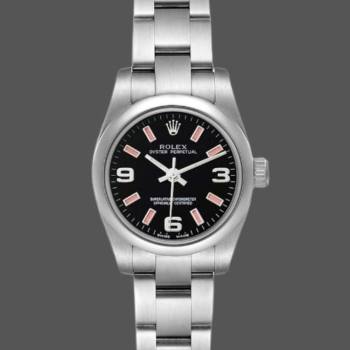 Rolex Oyster Perpetual 176200 Stainless Steel Case Black Dial 26MM Lady Watch (w15326313)