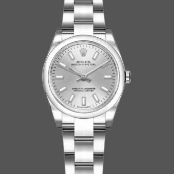 Rolex Oyster Perpetual 176200 Silver Index Stainless Steel 26mm Lady Watch (w15326315)