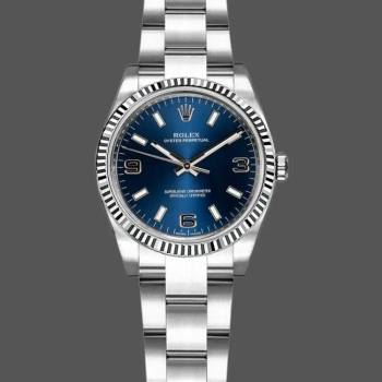 Rolex Oyster Perpetual 176234 Fluted Bezel Blue Dial 26MM Lady Watch (w15326321)