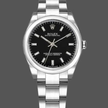 Rolex Oyster Perpetual 177200 Black Index Dial Domed Bezel 31mm Lady Watch (w15326322)