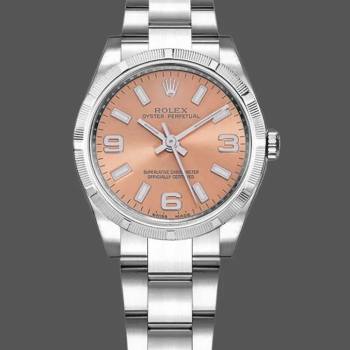 Rolex Oyster Perpetual 177210 Stainless Steel Pink Dial 31mm Lady Watch (w15326323)