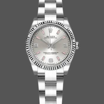 Rolex Oyster Perpetual 176234 Silver Dial Pink Baton 26MM Lady Watch (w15326328)