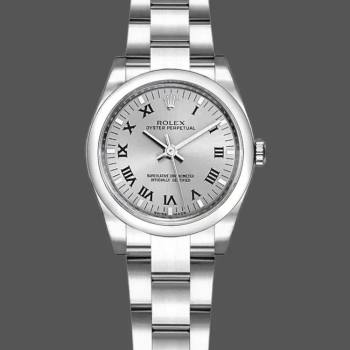 Rolex Oyster Perpetual 176200 Silver Roman Numeral Dial 26mm Lady Watch (w15326342)