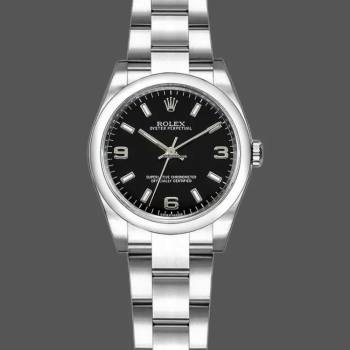 Rolex Oyster Perpetual 176234 Fluted Bezel Black Arabic Dial 26MM Lady Watch (w15326345)
