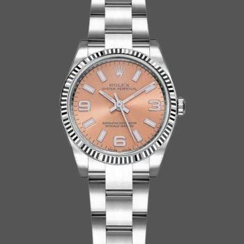 Rolex Oyster Perpetual 176234 Fluted Bezel Pink Dial 26MM Lady Watch (w15326348)