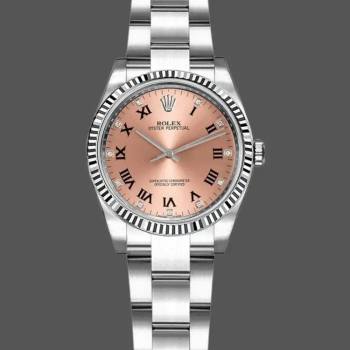 Rolex Oyster Perpetual 176234 Fluted Bezel Pink Diamond Dial 26MM Lady Watch (w15326354)