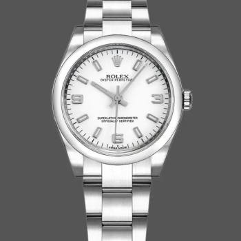 Rolex Oyster Perpetual 177200 White Arabic Dial Oyster Bracelet 31mm Lady Watch (w15326355)