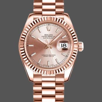 Rolex Datejust 178275 Rose Gold Pink Index Dial 31mm Lady Watch (w15326359)