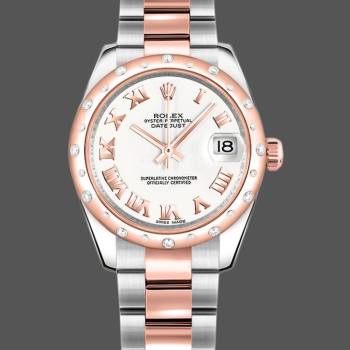 Rolex Datejust 178341 White Roman Numeral Dial 31MM Lady Watch (w15326366)