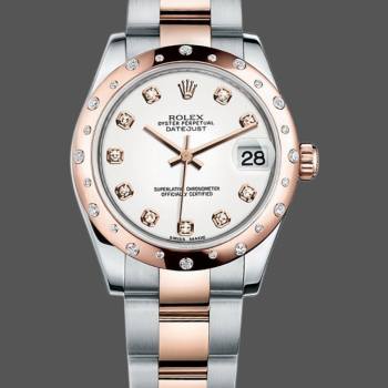 Rolex Datejust 178341 White Mother of Pearl Diamonds Dial 31MM Lady Watch (w15326367)