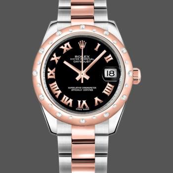Rolex Datejust 178341 Black Roman Numerals Dial 31MM Lady Watch (w15326375)