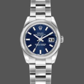 Rolex Datejust 179160 Blue Index Dial Domed Bezel 26MM Lady Watch (w15326378)