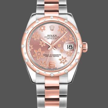 Rolex Datejust 178341 Everose Gold Pink Floral Dial 31MM Lady Watch (w15326381)