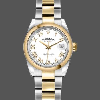 Rolex Datejust 179163 White Roman Numeral Dial 26MM Lady Watch (w15326385)