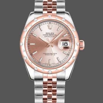 Rolex Datejust 178341 Everose Gold Pink Baton Dial 31MM Lady Watch (w15326386)