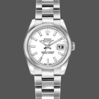 Rolex Datejust 179160 White Index Dial Domed Bezel 26MM Lady Watch (w15326390)