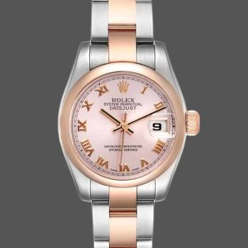 Rolex Datejust 179161 Stainless Steel and Everose Gold Pink Roman Dial 26MM Lady Watch (w15326394)