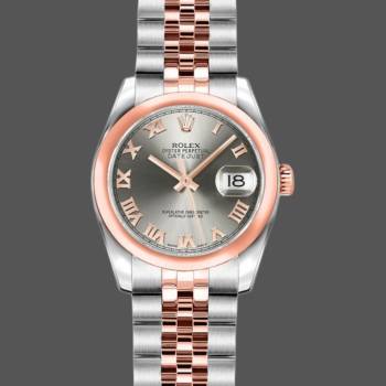 Rolex Datejust 179161 Stainless Steel and Everose Gold Steel Roman Dial 26MM Lady Watch (w15326395)