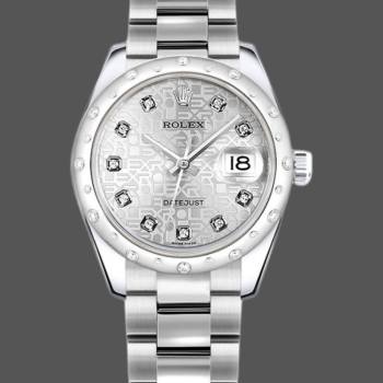 Rolex Datejust 178344 Silver Jubilee Diamond Dial 31MM Lady Watch (w15326397)