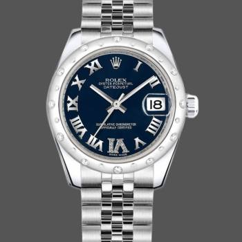 Rolex Datejust 178344 Stainless Steel Blue Dial Diamonds 31MM Lady Watch (w15326399)