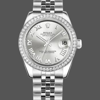Rolex Datejust 178384 Stainless Steel Silver Roman Dial 31MM Lady Watch (w15326416)