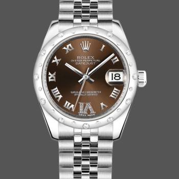 Rolex Datejust 178344 Bronze Dial VI Diamonds 31MM Lady Watch (w15326425)