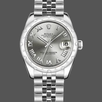 Rolex Datejust 178344 Rhodium Grey Dial Jubilee Bracelet 31MM Lady Watch (w15326426)