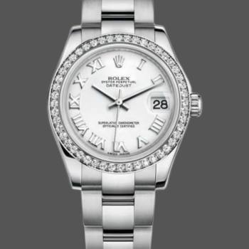 Rolex Datejust 178384 White Roman Numeral Dial 31MM Lady Watch (w15326431)