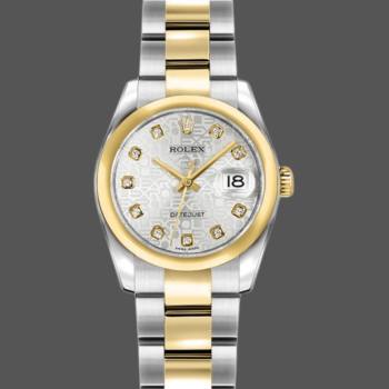 Rolex Datejust 179163 Silver Jubilee Dial Domed Dezel 26MM Lady Watch (w15326447)